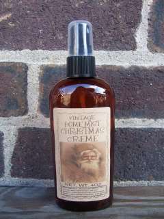Holiday Scented Room Spray Christmas Creme Primitive Label  