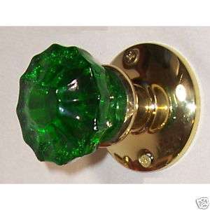 SOLID COLOR GREEN Crystal SURFACE MOUNT DUMMY KNOB KIT  