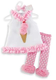 Mud Pie Baby ICE CREAM TUNIC AND LEGGINGS SET 173774 Party Time 