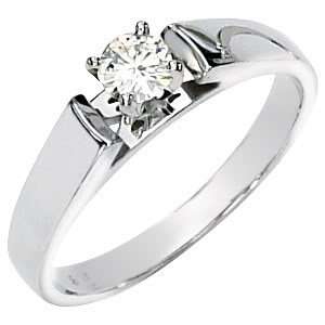 Gorgeous Womens 14k White gold (1CT) Moissanite Solitaire Engagement 