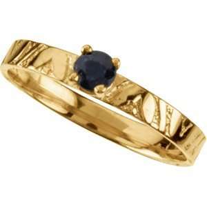  14K Yellow Gold SEPTEMBER Youth Genuine Birthstone Ring Jewelry