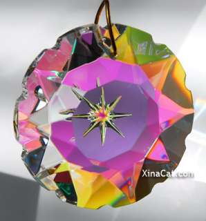 Star Etched 50mm AB Austrian Crystal Prism SunCatcher  