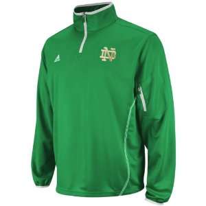Notre Dame Fighting Irish Green adidas 2012 Football Sideline 1/4 Zip 