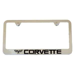  Corvette C2 Chrome License Plate Frame Dual Automotive