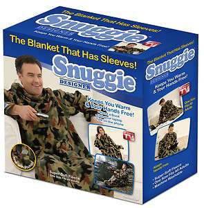 SNUGGIE Blanket Mens NEW One Size CAMO Robe Warm Fleece Gift FAST 