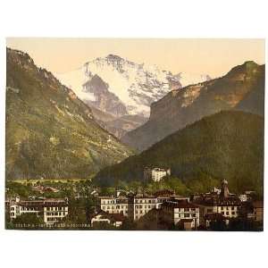  Photochrom Reprint of Interlaken, and the Jungfrau 