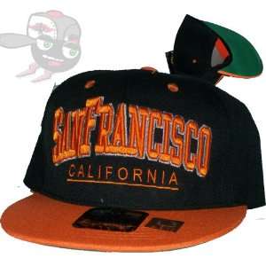    San Francisco Ca. Two Tone Script Snapback Hat Cap 