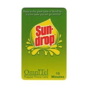  Collectible Phone Card 10m Sun drop Beverages (Large Logo 