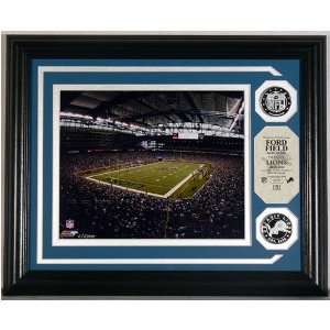  Detroit Lions Ford Field Photo Mint with two Silver 