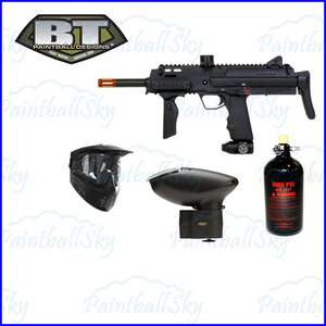 BT TM7 TM 7 Black Paintball Marker Gun Sniper N2 PACKAGE with Rip Clip 