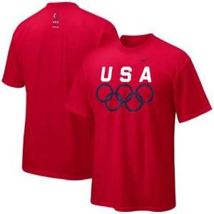 Nike USA Olympic Team 2008 Summer Olympics Red Sport Essentials T 