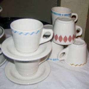 12 Buffalo China Restaurant Ware Coffee Mug Cups Fun Mixed Patterns 