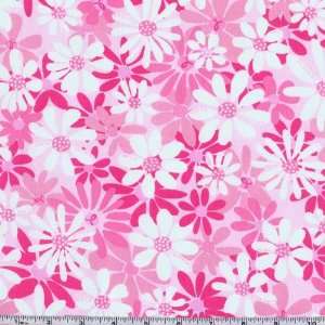  45 Wide Pink Ribbon Companions II Statement Daisies Pink 
