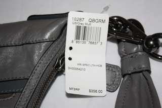NWT COACH Kristin Spectator Leather Hobo   Grey 18287 $358  