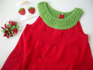 NEW Girls 2T GYMBOREE Strawberry Dress Outfit Shirt Spring Summer 