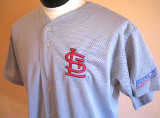 St. LOUIS CARDINALS Busch Beer MAJESTIC embroidered XL Gray mesh 