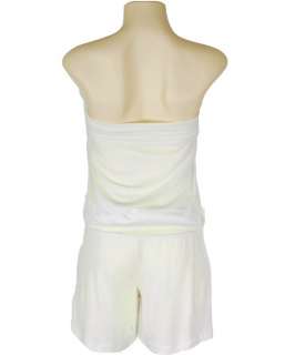Rare Cute White Strapless Romper Jumpsuit Playsuit S  