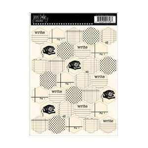   Studio Matte Cardstock Stickers 5X7 Sheet Memo; 6 Items/Order Arts