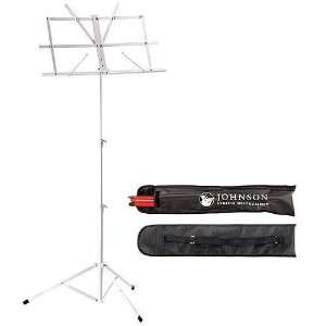  JSI White Student Music Stand with Carry Bag Musical 