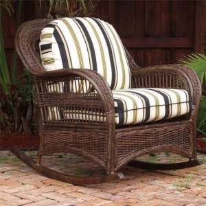 St. Kitts Patio Wicker Rocking Chair Fabric SU 705