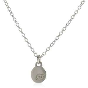   Astrology Sterling Silver Zodiac Sign Charm Necklace Cancer