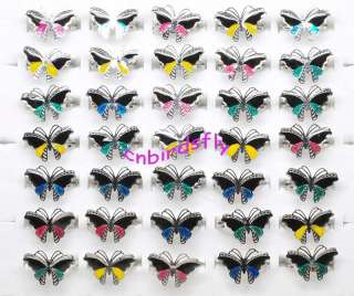 wholesale lot 50 Butterfly change color mood Rings ring  