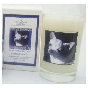   Candle Glass Gift Box   Chihuahua   Pomegranate   5 Oz