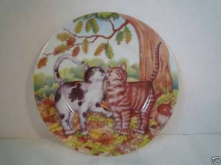 EMAIL DE LIMOGES ST. MARTIN CATS COLLECTOR PLATE  