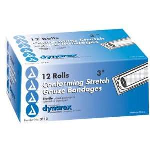  Dynarex Stretch Gauze Bandage Roll, Sterile, 6, Box/6 