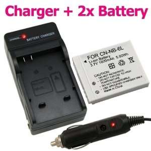   Battery + Charger For Canon NB 6L NB6L SD1200 SD1300