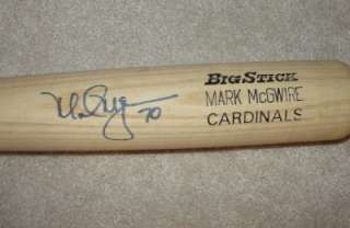   McGwire Cardinals Autograph Rawlings Red MAC25 Game Stock Baseball Bat