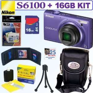   16 MP Digital Camera (Violet) + 16GB Accessory Kit