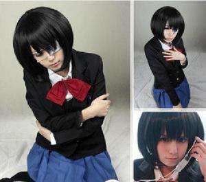   Cosplay Wig Costume party short hair + school style dress C11  