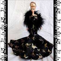 Cocktail/Evening/Party Dress for Barbie Doll Black #C12  