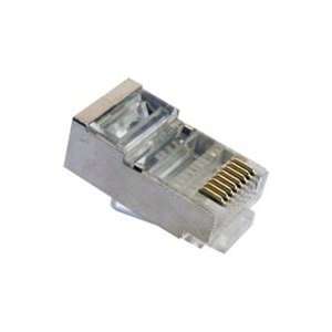   RJ45 Shielded Connector For Round Solid / Stranded Cable Electronics