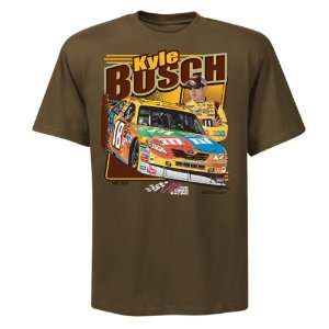    Kyle Busch Brown Front Straightaway T Shirt
