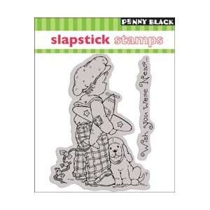  Penny Black Cling Rubber Stamp 4X5 Fly Away
