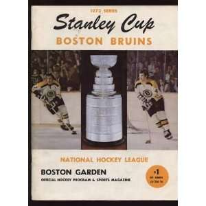  1972 Stanley Cup Finals Program Rangers @ Bruins EX   NHL 