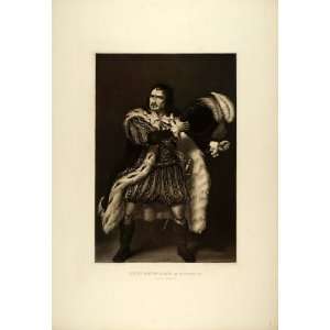  1887 Photogravure Junius Brutus Booth Actor King Richard 