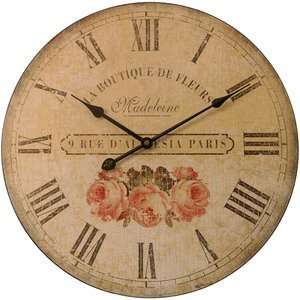  Paris Rose Wood Wall Clock   16
