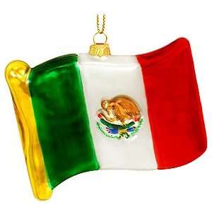  Mexico Flag Glass Ornament 