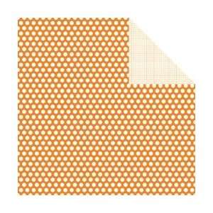  New   Lush 2 Orange Double Sided Paper 12X12   Polka Dot 