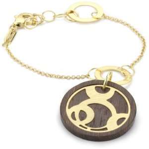 Invicta Paradiso 24k Yellow Gold Plated With Wood Charm 