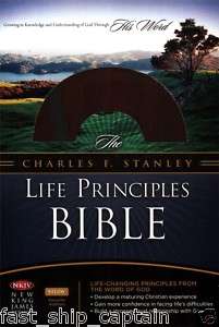 Charles Stanley Life Principles Study Bible NKJV King 9781418542344 