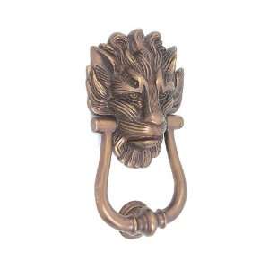  Lion Head Door Knocker Antique Brass