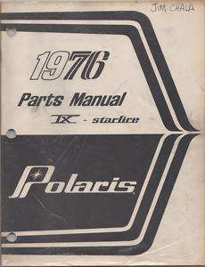 1976 POLARIS SNOWMOBILE TX STARFIRE PARTS MANUAL  