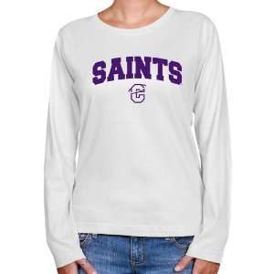 Carroll College Fighting Saints Ladies White Logo Arch Long Sleeve 