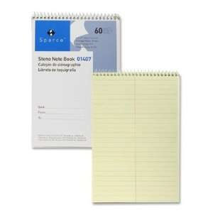  Sparco SPR01407 Steno Notebook, Gregg Ruled, 60 Sheets, 6 