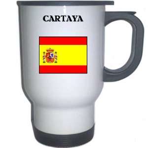  Spain (Espana)   CARTAYA White Stainless Steel Mug 