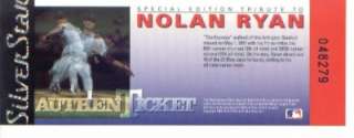 1991 NOLAN RYAN SILVER STAR AUTHENTICKET  